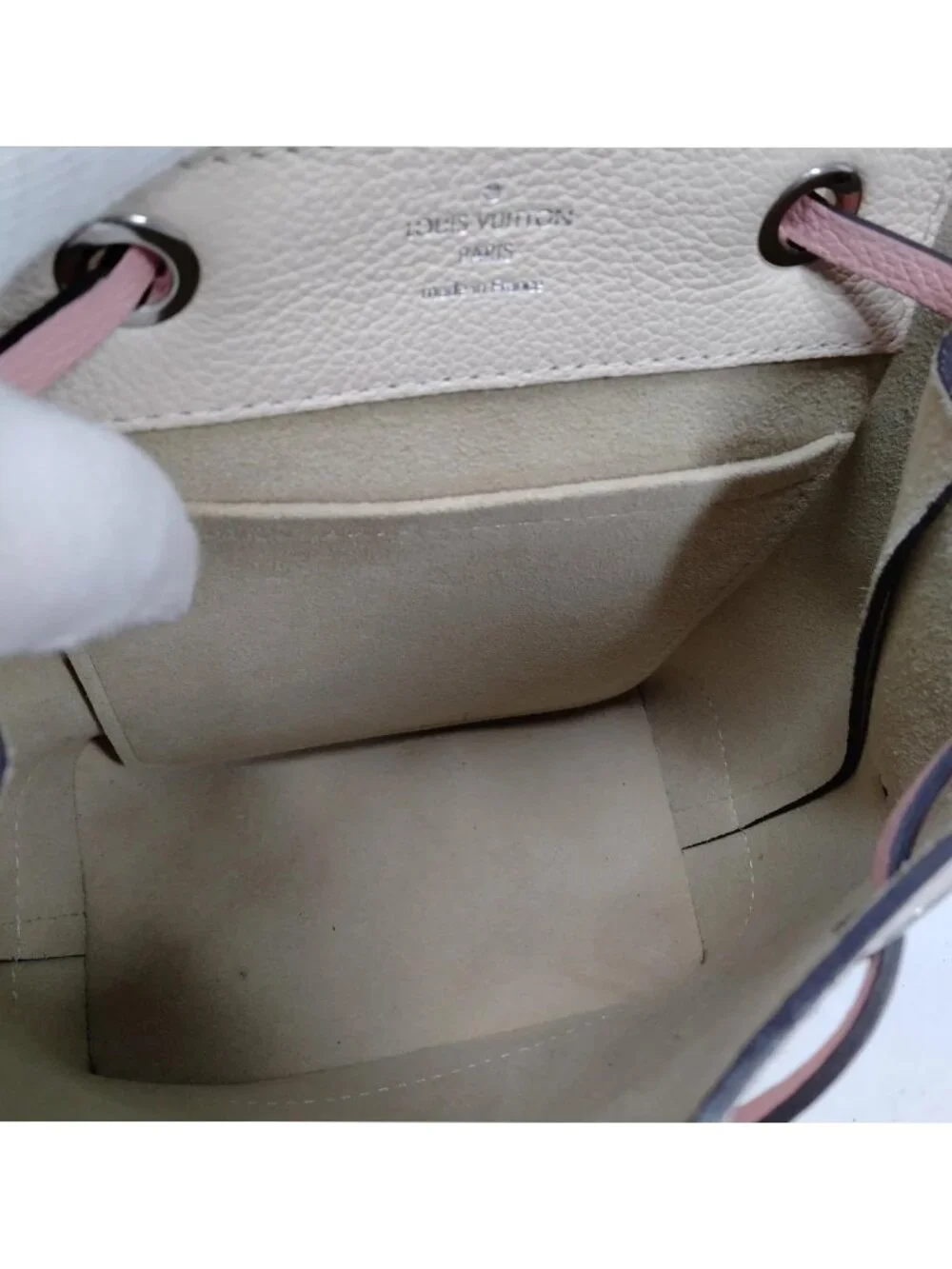 Authentic Louis Vuitton Lockme Floral Leather Backpack White Multicolor LV Bag - Picture 11 of 16